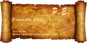 Passuth Edit névjegykártya